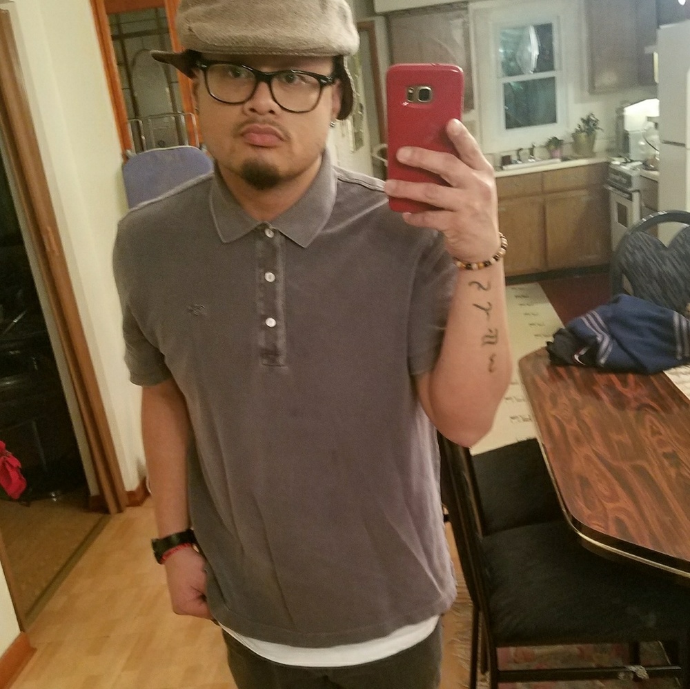 Lacoste polo. Size large. Vintage grey.